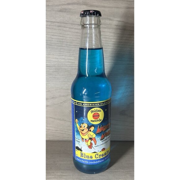 Rocket Fizz Soda Pop Mighty Mouse Golden Records Blue Cream Unopened - Picture 1 of 9